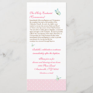 Cherry Blossom Baptism Programme 5/5 Programmakaart