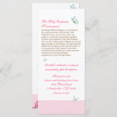 Cherry Blossom Baptism Programme 5/5 Programmakaart (Voorkant / Achterkant)