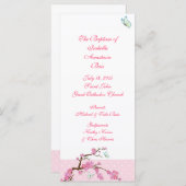 Cherry Blossom Baptismal Programme 1/5 Programmakaart (Voorkant / Achterkant)