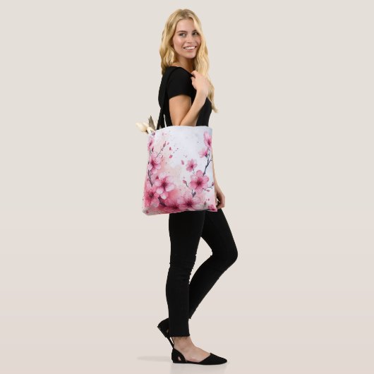 Cherry Blossom Beauty Canvas tas (Op model)