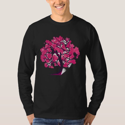 Cherry Blossom Beauty Tree of Life T-shirt (Voorkant)