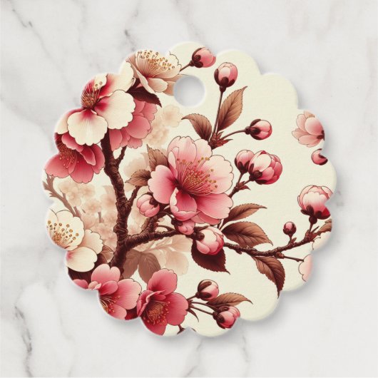 Cherry Blossom Bedankjes Labels (Voorkant)