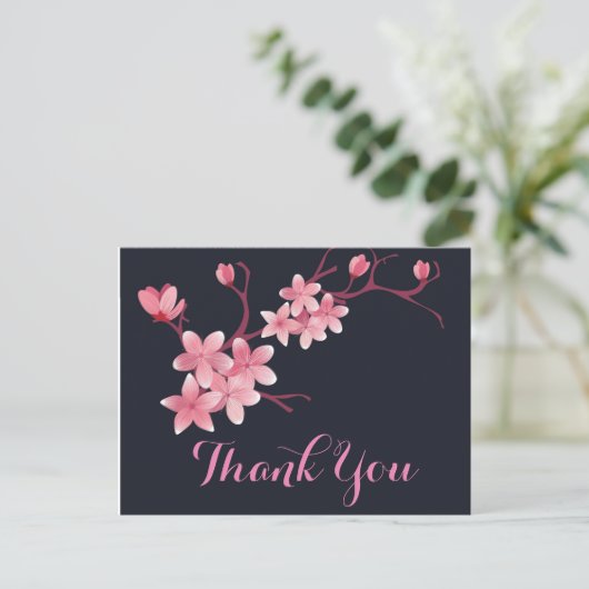 Cherry Blossom Bedankt Briefkaart (Staand voorkant)