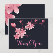 Cherry Blossom Bedankt Briefkaart (Voorkant / Achterkant)