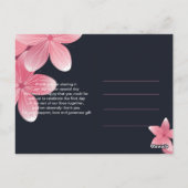 Cherry Blossom Bedankt Briefkaart (Achterkant)