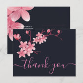 Cherry Blossom Bedankt Briefkaart (Voorkant / Achterkant)