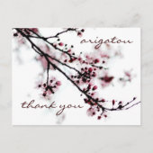 Cherry Blossom Bedankt Briefkaart (Voorkant)