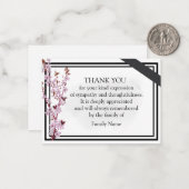 Cherry Blossom Bedankt Kaarten Notitiekaartje (Voorkant / Achterkant in situ)