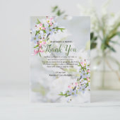 Cherry Blossom Bedankt Kaarten RSVP Kaartje (Staand voorkant)