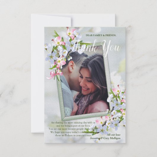 Cherry Blossom Bedankt Kaarten RSVP Kaartje (Voorkant)