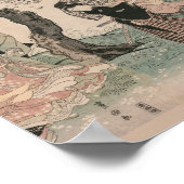 Cherry Blossom Bekijken in het voorjaar Japans Uki Poster (Hoek)