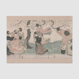 Cherry Blossom Bekijken in het voorjaar Japans Uki Tissuepapier