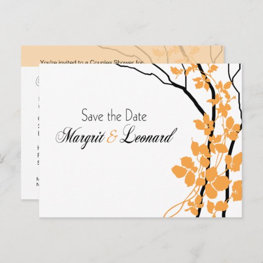 Cherry Blossom Bella Bewaar de datum Aankondigingskaart (Voorkant / Achterkant)