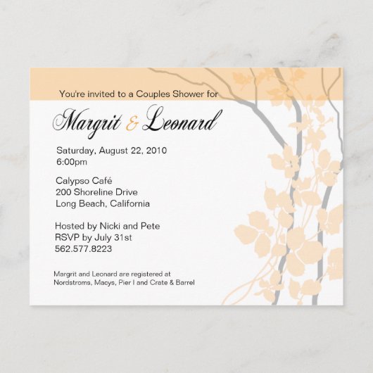 Cherry Blossom Bella Bewaar de datum Aankondigingskaart (Achterkant)