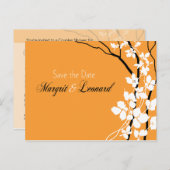 Cherry Blossom Bella Bewaar de datum Aankondigingskaart (Voorkant / Achterkant)