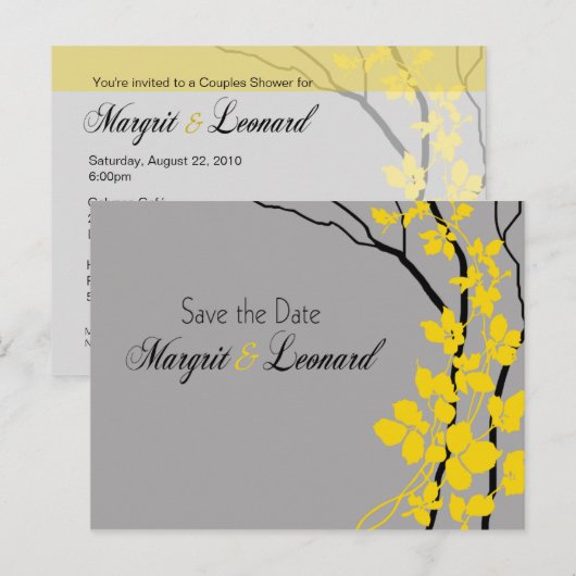 Cherry Blossom Bella Bewaar de datum Aankondigingskaart (Voorkant / Achterkant)