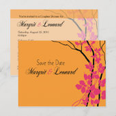 Cherry Blossom Bella Bewaar de datum Aankondigingskaart (Voorkant / Achterkant)