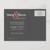 Cherry Blossom Bella Save the Date Foto Aankondigingskaart (Achterkant)