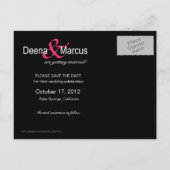 Cherry Blossom Bella Save the Date Foto Aankondigingskaart (Achterkant)