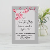 Cherry Blossom bewaar de datum Kaart (Staand voorkant)