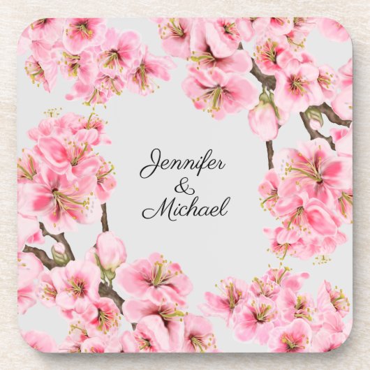 Cherry blossom bier onderzetter (Voorkant)