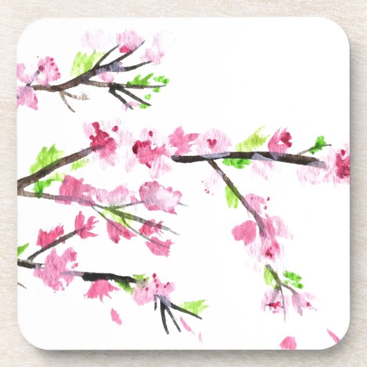 Cherry blossom bier onderzetter (Voorkant)