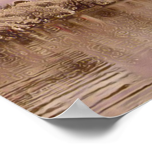 Cherry Blossom bij het Washington Monument Poster (Hoek)