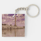 Cherry Blossom bij het Washington Monument Sleutelhanger (Achterkant)