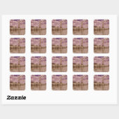 Cherry Blossom bij het Washington Monument Vierkante Sticker (Vel)