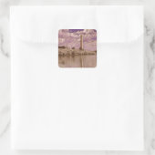 Cherry Blossom bij het Washington Monument Vierkante Sticker (Tas)