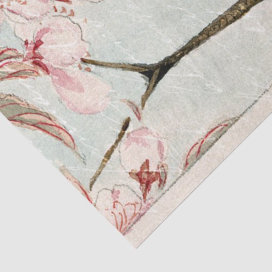 Cherry Blossom Bird Bee Moth Decoupage Tissuepapier (Detail)