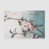 Cherry Blossom & Bird, Hiroshige, Ukiyoe Tissuepapier (Voorkant)
