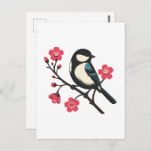 Cherry Blossom Bird - Spring Serenity Art Briefkaart (Voorkant / Achterkant)