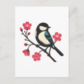 Cherry Blossom Bird - Spring Serenity Art Briefkaart (Voorkant)