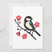 Cherry Blossom Bird - Spring Serenity Art Kaart (Voorkant)