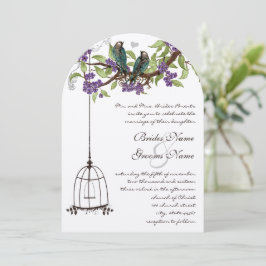 Cherry Blossom  Birds & Birdcage Weddings Kaart
