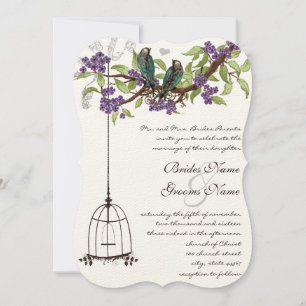 Cherry Blossom  Birds & Birdcage Weddings Kaart