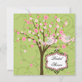 Cherry Blossom Birds Bridal Shower Uitnodiging (Voorkant)
