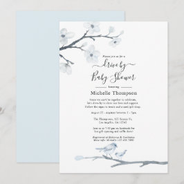 Cherry Blossom Birds Floral drive by Baby shower Kaart