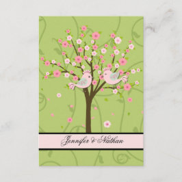 Cherry Blossom Birds RSVP-kaart RSVP Kaartje