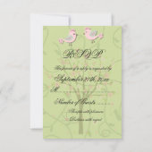 Cherry Blossom Birds RSVP-kaart RSVP Kaartje (Achterkant)