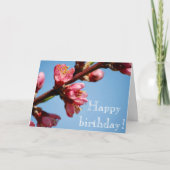 Cherry Blossom Birthday Blessings Kaart (Voorkant)