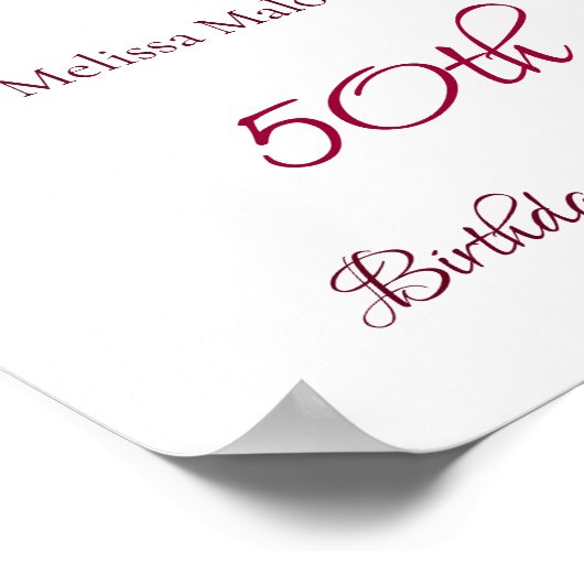 Cherry Blossom Birthday Custom Birthday Poster (Hoek)