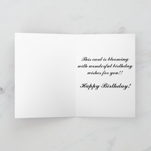 Cherry Blossom Birthday Kaart (Binnen)