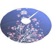 Cherry Blossom blaast wind Kerstboom Rok (Gekanteld)
