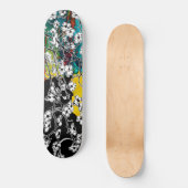 Cherry Blossom Black Cat Abstract Floral Persoonlijk Skateboard (Voorkant)