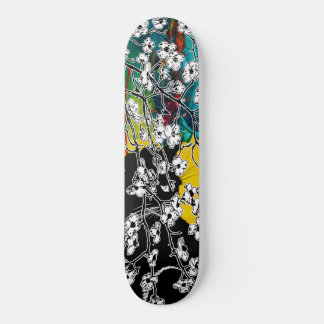 Cherry Blossom Black Cat Abstract Floral Persoonlijk Skateboard