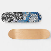 Cherry Blossom Black Cat Full Moon Night Persoonlijk Skateboard (Horizontaal)