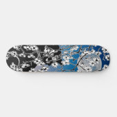 Cherry Blossom Black Cat Full Moon Night Persoonlijk Skateboard (Horizontaal)