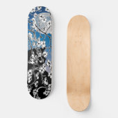 Cherry Blossom Black Cat Full Moon Night Persoonlijk Skateboard (Voorkant)